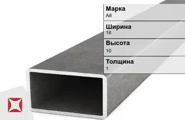 Алюминиевая профильная труба прямоугольная А8 18х10х1 мм ГОСТ 18475-82 в Талдыкоргане